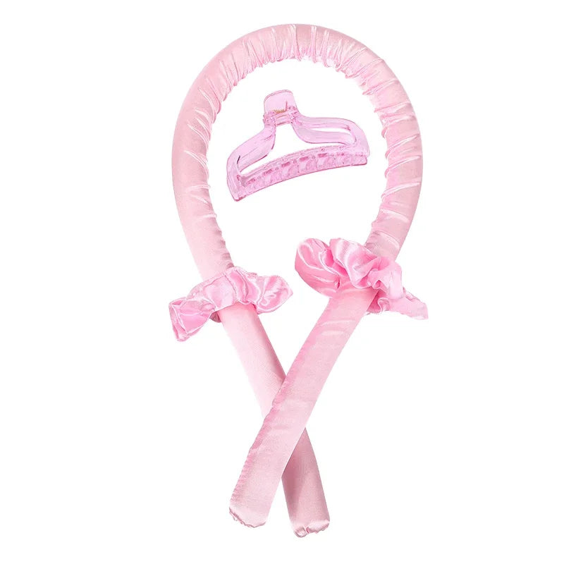 Boucleur de cheveux sans chaleur, coloris Rose poudré