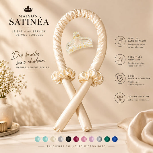 Boucleur sans chaleur Maison Satinéa, boudin en mousse recouvert de tissu