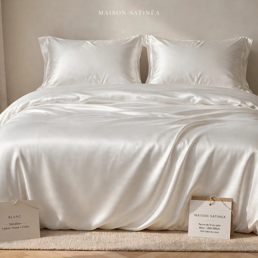 Parure de lit en satin Maison Satinéa, deuxième vue